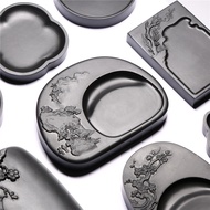 She Inkstone Famous Inkstone < Yan Lan Yunxiu > Black Dragon Tail Natural Rough Stone Inkstone Inkst