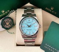 全新 ROLEX 勞力士 蠔式恒動型 OYSTER PERPETUAL 36mm 淺藍面 綠松石藍色錶面 Tiffany Blue 126000-0006