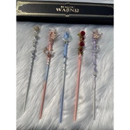 Handmade Wand Harry Potter Thorns Rose Snake House Wand Crystal Wand Hairpin Magic Wand Hairpin Wiza