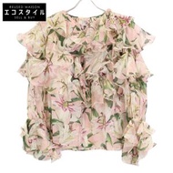 Dolce & Gabbana F5K32T HS148 花卉印花層疊荷葉邊雪紡襯衫，48碼