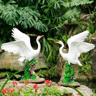 New Product Simulation Bird Egret Ornaments Crafts Outdoor Garden Sculpture Courtyard Pool Handmade 