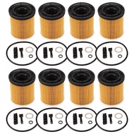 CJ7F 8pcs สำหรับ Kia K3 Rio 1.6l สำหรับ Elantra 1.5l กรองน้ำมัน Assy พร้อมซีล 26350-2m000 263502m000
