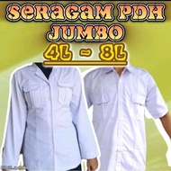 KEMEJA Men's Jumbo White PDH Shirt Wanita | Office Uniform | Civil Servant Uniform | Civil Servant S