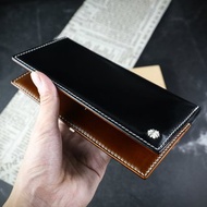 客製化禮物【輕薄對折 全馬臀長夾】Cordovan馬臀皮 客製化刻字