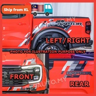 Ford Raptor Sticker Body Ranger Wildtrak Car Decal Side Lining 2022 XLT Pelekat Accessories
