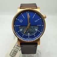 [Original] Fossil ME3169 Barstow Automatic Brown Leather Blue Analog Rose Gold Men Watch