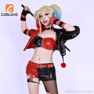 Anime Suicide Squad ISEKAI Harley Quinn Cosplay Clothing Full Set Costume Suit for Woman Sexy Outfit