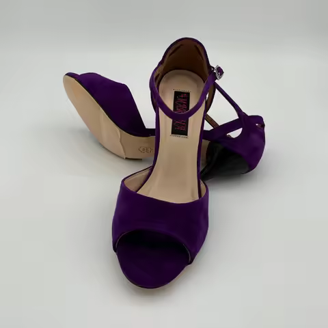 Comfortable Argentina Tango Shoes Leather Hard Sole 7.5cm 9cm Available Heel Party Shoes T620566PS S