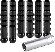 TCP Hardware Group 14mmx1.5 Wheel Lug Nuts, 32pcs Black Lug Nut, Conical/Cone Bulge Seat, Closed End