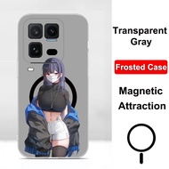 For iQOO 15 Ultra Magnetic Phone Case For Vivo iQOO 15Ultra 5G Clear Matte Gray TPU Silicone Soft Sh