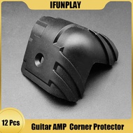 12pcs Guitar Amplifier Speaker Corner ABS Angle Rounded Protector Guitar AMP Stage Cabinets Parts Black
