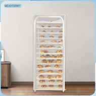 [mojotorw7] Transparent PVC Baker Rack Cover Dustproof Storage Rack Shield for Kitchen Display Baker