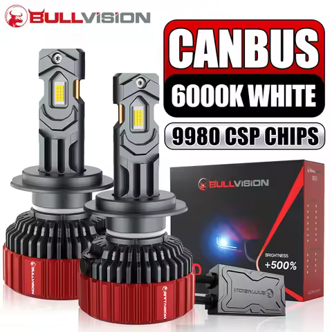 BULLVISION G5 H7 H4 LED Headlights Canbus F5C 30PCS CSP H11 H8 H1 HB3 9005 HB4 9006 9012 HIR2 H9 Hig