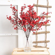 Silk Gypsophila Artificial Flowers Decoration / Home Plastic Stem Bride Wedding Bouquet Cherry Blossom / Fake Cherry Blossom Artificial Flowers