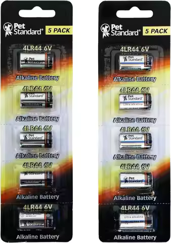 10 Pack 4LR44 / 476A / PX28A / A544 / K28A / L1325 Dog Collar Batteries, 6V Pet Standard