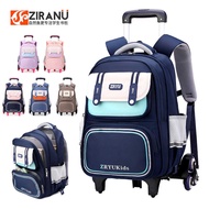 Natural Fish Elementary School Students Trolley School Bag Grade 1-3-6 School Backpack Dual-Use Six-