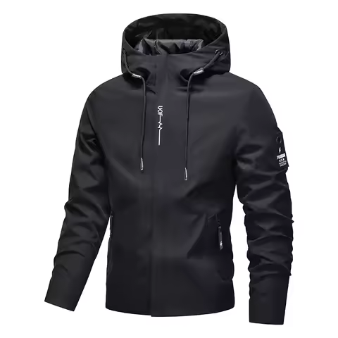 2026 Men's Waterproof and Rainproof Jacket Lightweight Hooded Outdoor Raincoat Hiking Windproof Jack