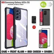 Mondi Store 4in1 Case Package Samsung Galaxy M52s 5G Transparent Casing Free Tempered Glass Cover