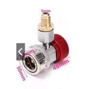 Van nạp ga điều hòa cao hạ áp Đầu ráp nối nhanh R134A cho xe hơi ô tô xanh đỏ chuyển đổi sạc gas đo 