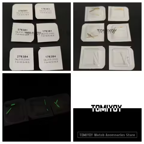 7.5*10.5*10.5 Men's Watch Hands Green Luminous Swiss Made Hand Set Fit For 31MM Rolex REGULAR Watch 