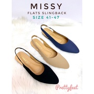 Ready Stock Missy Plus Size 41 to 45  Flat Shoes Women - Kasut Perempuan Plus Size (Pretty Feet)