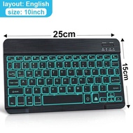 คีย์บอร์ดและเมาส์ไร้สาย Bluetooth สำหรับคอมพิวเตอร์ RGB Backlit Keyboard Kit N Spainish Keyboard Keycaps สำหรับแท็บเล็ต Ipad