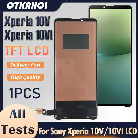 6.1" TFT LCD For Sony Xperia 10 V 10V XQ-DC72 Display Touch Screen Digitizer Assembly Replacement Fo