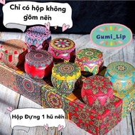 Paper box containing 1 vintage candle for tin jar size 6x4x6cm