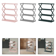 [svzfjuv] 4 Tiers X Shaped Shoe Storage Unit with Anti-Slip Features Smooth Edges 16.5x7.3x19.5inch