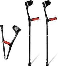 Forearm Crutches 1 Pair, Ergonomic Handle with Comfortable Grip - Sturdy High Density Aluminum, Durable for Standard and Tall Adults, 2 Units (1 units) Fashionable