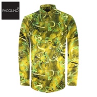 Pacolino Long Sleeve Printed Batik Shirt - Green Colour BK7792