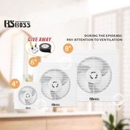 BSBOSS Bathroom Type PVC Exhaust Fan (4"/6"/8")