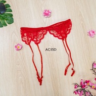 MERAH Garter Belt Stocking Sexy Thigh Belt Sexy Accessories Red AC15D