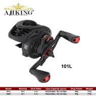 Ajiking SVJ 101L Baitcasting Reel/100R 7.0:1 Gear Ratio - CNC Spool, 6+1 Bearing, 5kg Drag Power