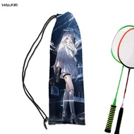 WALKIE Animie Portable Badminton Racket Bag Tennis Racket Protection Drawstring Bags Fashion Velvet Storage Bag Case Outdoor Sport Accessories