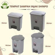Shinpo 10 20 Liter Round Square Step-On Dustbin Trash Basket/