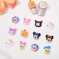 50pcs Nail Cartoon Series Kuromi Kitty Mickey Cute Resin Nails Art DIY Charms Decorations