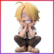 One Piece Figure Q Version Seated Sanji Luffy Sauron Trendy Play GK Model Anime Doll Decoration Birthday Gift