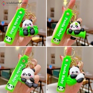 Wishlistforyou Car Key Chain Pendant Cartoon Pandas Pendant Keychain Delicate Simple Key Chain for G