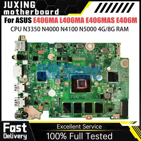 For ASUS Mainboard E406MA Laptop Motherboard Vivobook E406M E406 E406MA CPU N4000 N4020 N4100 N5000 