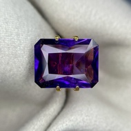 8.09 cts(การัต) พลอยอเมทิสต์ เเท้ พลอยแท้. สีเข้ม | Natural Amethyst | 16.20 X 12.53mm | 2800฿ | ใบ