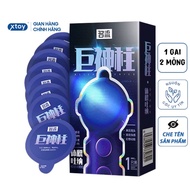 Bao cao su gai CELEBRITY TÍM gân gai to nổi độc đáo có 1 không 2 nhiều bôi trơn hàng cao cấp hộp 1 g