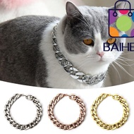 BAIHEE Chain Dog Collar, Adjustable Chain Collar Pet Necklace, Fashion Cat Dog Gold Necklace Gold Co
