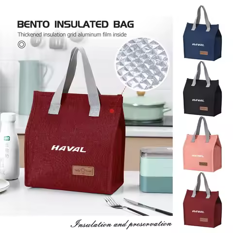 Car Bento Insulated Bag Cotton Fabric Hot Cold Food Storage Tote For Haval F7 H6 H1 H2 H3 H4 H5 H7 H