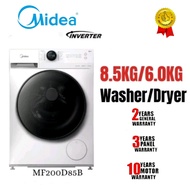 Midea 2 in 1 Inverter Washer Dryer (8KG / 6KG) MF200D85B Combo Washer Dryer