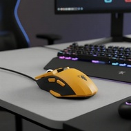 Rechargeable 2.4G Wireless Gaming Mouse, WD149, 7D, 3200 DPI Adjustable, White/Yellow, Symmetrical