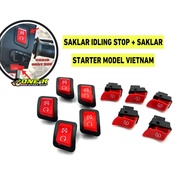 MERAH TOMBOL Red idling switch idling stop button and ISS starter Vario 125/150