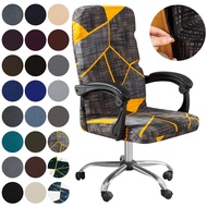 Geometry Stretch Office Computer Chair Cover Dust proof Printed Elastic Game Chair Slipcover Rotatable Armchair Protector M/L