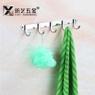 Row Hook Wall Hook Stainless Steel Clothes Hook Perforation-Free Perforation Hook Hotel Solid Toilet