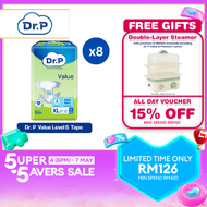 [NEW] Dr. P Value Level 6 Adult Diaper M10/ L9/ XL8 (8 Packs)